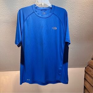 THE NORTH FACE VAPIR WICK Men’s Shirt   Blue & Black. Short Sleeve. Size Large